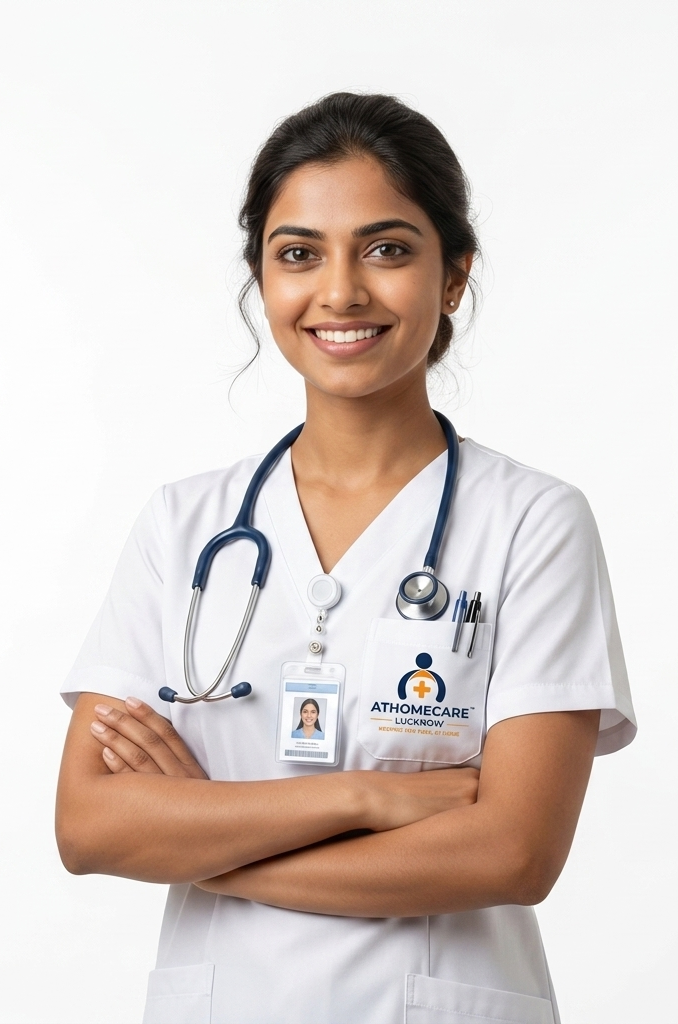 Home healthcare support for a patient and family in Lucknow