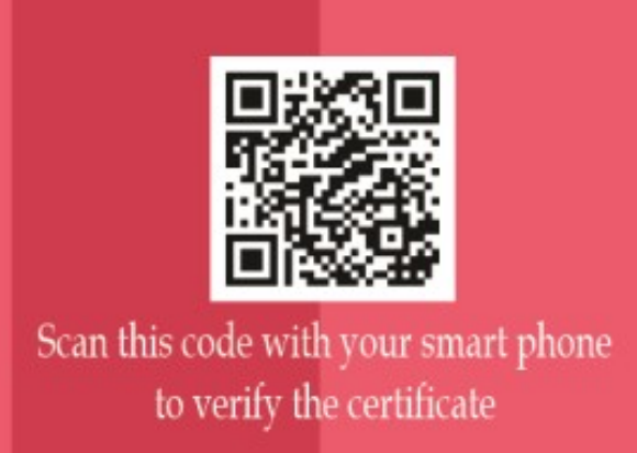 QR code from the WHO-GMP certificate of LYF Medicare for scanning and online verification of certification status