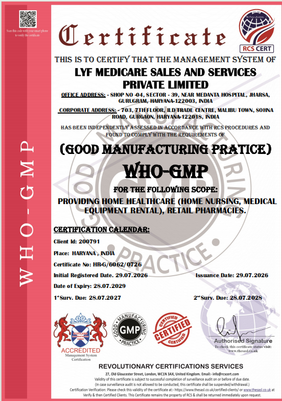 WHO-GMP certificate